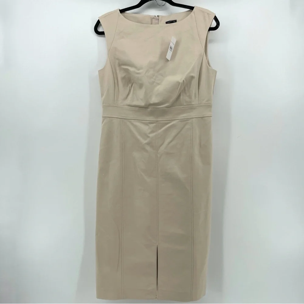 NEW Ann Taylor Shift Dress Beige 8 - Picture 1 of 7